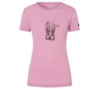 super.natural - Women's Flower Boots Tee - Maglia merino L fuchsia