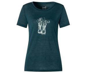 super.natural - Women's Flower Boots Tee - Maglia merino M blu