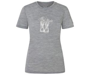super.natural - Women's Flower Boots Tee - Maglia merino S grigio