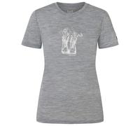 super.natural - Women's Flower Boots Tee - Maglia merino XL grigio