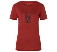 super.natural - Women's Flower Boots Tee - Maglia merino XS rosso