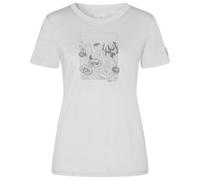 super.natural - Women's Flower Field Bio Jersey Tee - Maglia merino S bianco/grigio