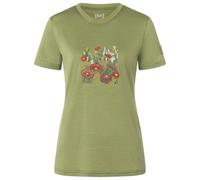 super.natural - Women's Flower Field Bio Jersey Tee - Maglia merino S sage / various
