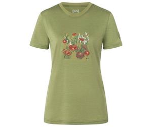 super.natural - Women's Flower Field Bio Jersey Tee - Maglia merino XL sage / various