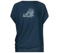 super.natural - Women's Flower Sneakers Loose Tee - Maglia merino S blu