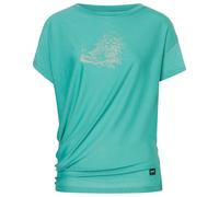 super.natural - Women's Flower Sneakers Loose Tee - Maglia merino XS turchese