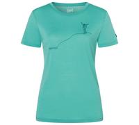 super.natural - Women's Gipfelglück Tee - Maglia merino XL turchese