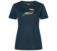 super.natural - Women's Hot Dog Tee - Maglia merino L blu/ various