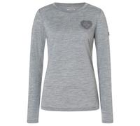 super.natural - Women's Little Heartwood L/S - Maglia a manica lunga XS grigio