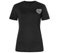 super.natural - Women's Little Heartwood Tee - Maglia merino L nero