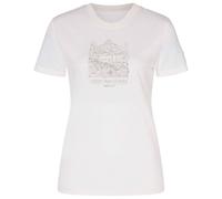 super.natural - Women's Mountain Lovers Bio Jersey Tee - Maglia merino XL bianco/grigio