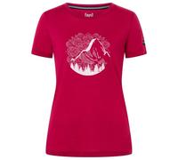 super.natural - Women's Mountain Mandala Tree Tee - Maglia merino S fuchsia