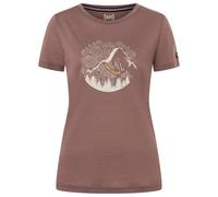 super.natural - Women's Mountain Mandala Tree Tee - Maglia merino S marrone