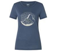 super.natural - Women's Mountain Mandala Tree Tee - Maglia merino XL blu