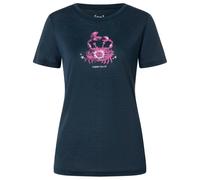 super.natural - Women's Mrs Crab Tee - Maglia merino L blu/rosa