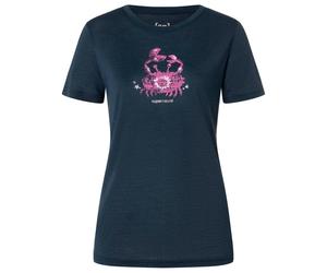 super.natural - Women's Mrs Crab Tee - Maglia merino L blu/rosa