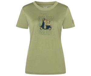 super.natural - Women's Racing Dachshund Bio Jersey Tee - Maglia merino M sage / various