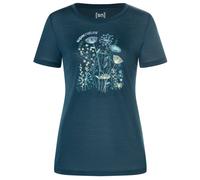 super.natural - Women's Rock Flowers Tee - Maglia merino M blu