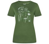 super.natural - Women's Rock Flowers Tee - Maglia merino XL olivia