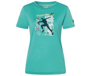 super.natural - Women's Running Art Tee - Maglia merino S verde/ various