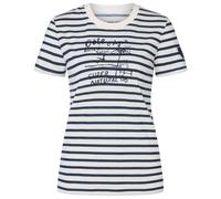 super.natural - Women's Stripe Cote D'Azur Bio Jersey Tee - Maglia merino M bianco/ salute