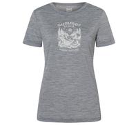 super.natural - Women's Summer Break Tee - Maglia merino XS grigio/bianco