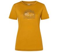 super.natural - Women's Tent View Tee - Maglia merino S dried tobacco / various