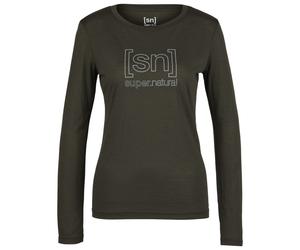 super.natural - Women's The Essential Logo L/S - Maglia a manica lunga L olivia
