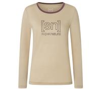 super.natural - Women's The Essential Logo L/S - Maglia a manica lunga M beige