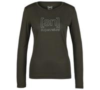 super.natural - Women's The Essential Logo L/S - Maglia a manica lunga M olivia