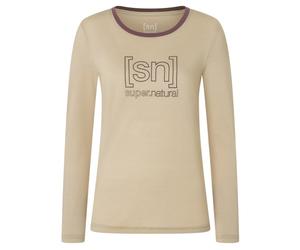 super.natural - Women's The Essential Logo L/S - Maglia a manica lunga XL beige