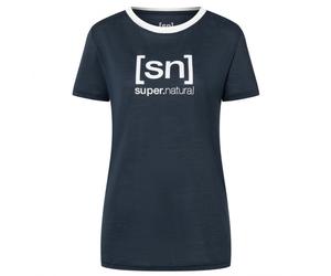super.natural - Women's The Essential Logo Tee - Maglia merino L blu