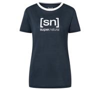 super.natural - Women's The Essential Logo Tee - Maglia merino XS blu