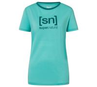 super.natural - Women's The Essential Logo Tee - Maglia merino XS turchese