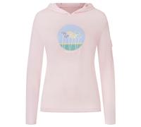 super.natural - Women's Tulips Light Print Hoodie - Felpa di merino con cappuccio XL fuchsia