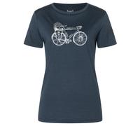 super.natural - Women's Wander Wheel Bio Jersey Tee - Maglia merino XL blu