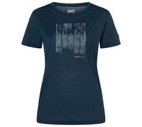 super.natural - Women's Wonder Wald Tee - Maglia merino S blu/ various