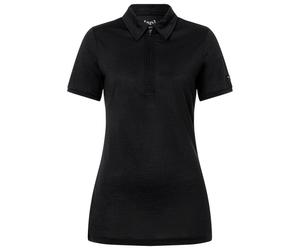 super.natural - Women's Zip Polo - Maglia merino M nero