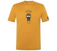 super.natural - Wood Crafti Tee - Maglia merino L giallo/arancione