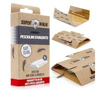 Super Ninja Trappola per Pesciolini d’Argento - 3 Pezzi, Trappole per Pesciolini d'argento, Adesive con Attrattivo Integrato, Inodori e Atossiche per Bagni, Cucine e Cantine - Efficaci fino a 3 Mesi