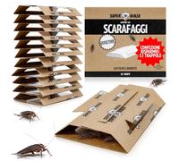 Super Ninja Trappole per Scarafaggi 12 Pezzi con Colla e Attrattivo Non Tossiche