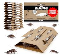 Super Ninja Trappole per Scarafaggi - 60 Pezzi con Colla e Attrattivo, Non Tossiche, Contro Scarafaggi e Blatte, Sicure per la Disinfestazione di Casa, Cantina, Garage, in Cartone Riciclato