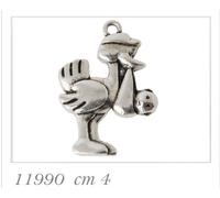 SUPER OFFERTA 25 PZ Decorazione BOMBONIERA ciondolo in metallo CICOGNA 10T3
