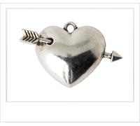 SUPER OFFERTA 36 PZ Decorazione BOMBONIERA Ciondolo CUORE con freccia 14PE