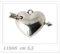 SUPER OFFERTA 59 PZ Ciondolo CUORE cupido metallo 3.5 CM BOMBONIERA 0ZAA