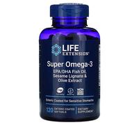 Super Omega-3 EPA/DHA con lignani di sesamo ed estratto di oliva - 120 capsule molli con rivestimento enterico