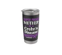 Super orgogliosa madre di un combattente IBD guerriero della malattia di Crohn Bicchiere termico in acciaio inox doppia parete