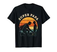 Super papà Eroe del Quotidiano Vintage Sunset Famiglia Maglietta