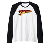 Super papà Superdad Divertente Supereroe papà Maglia con Maniche Raglan