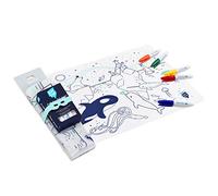 SUPER PETIT - Gioco educativo - Set da tavolo da colorare - Colorazione tema banchiere - 5 feltri e bracciale forniti - Facile da pulire - riutilizzabile - antibatterico - da 3 anni